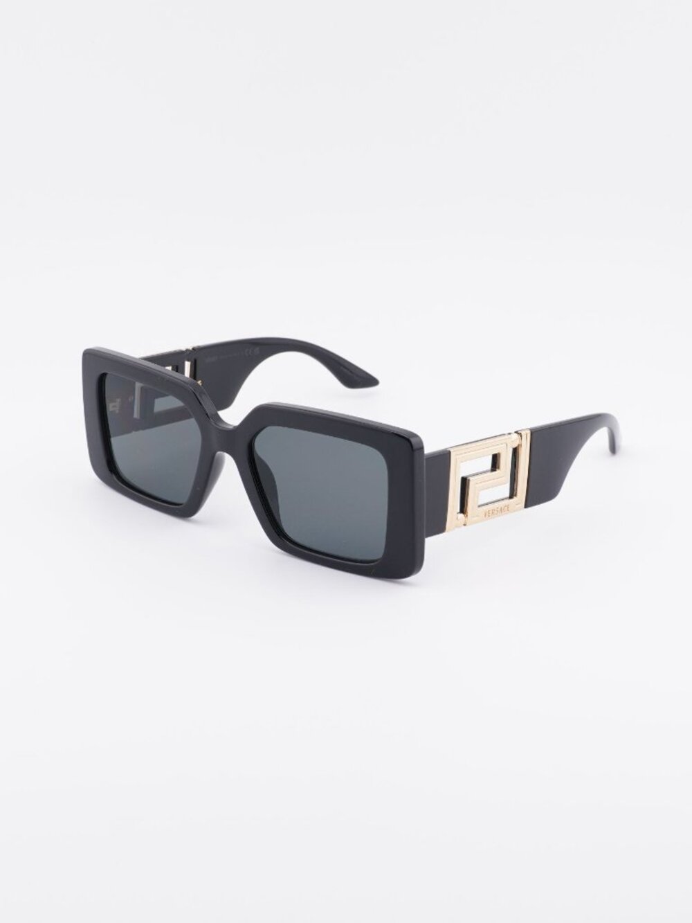 Versace VE4505U GB1/87 Sunglasses Black Square Frame, Grey Lenses